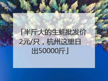 半斤大的生蚝批发价2元/只，杭州这里日出50000斤