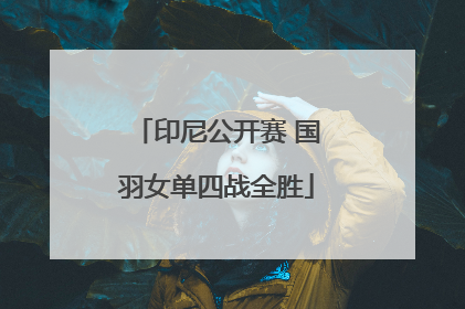 印尼公开赛 国羽女单四战全胜