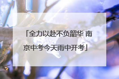 全力以赴不负韶华 南京中考今天雨中开考