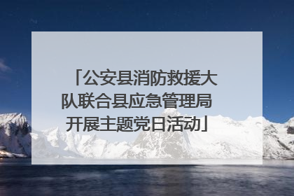 公安县消防救援大队联合县应急管理局开展主题党日活动