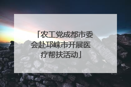 农工党成都市委会赴邛崃市开展医疗帮扶活动