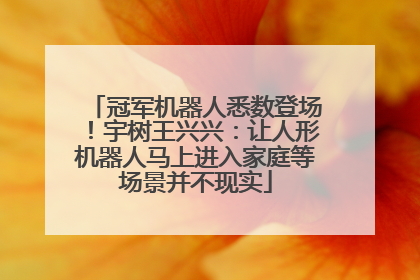 冠军机器人悉数登场！宇树王兴兴：让人形机器人马上进入家庭等场景并不现实
