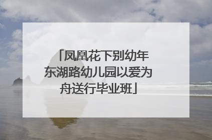 凤凰花下别幼年 东湖路幼儿园以爱为舟送行毕业班