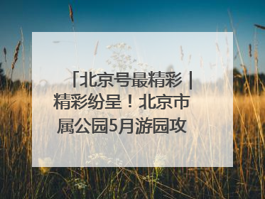 北京号最精彩｜精彩纷呈！北京市属公园5月游园攻略来啦→