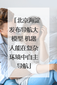 北京海淀发布导航大模型 机器人能在复杂环境中自主导航