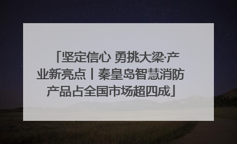 坚定信心 勇挑大梁·产业新亮点丨秦皇岛智慧消防产品占全国市场超四成