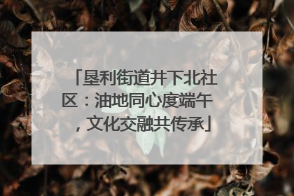 垦利街道井下北社区：油地同心度端午，文化交融共传承