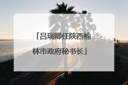 吕瑞卿任陕西榆林市政府秘书长