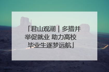 君山观潮｜多措并举促就业 助力高校毕业生逐梦远航