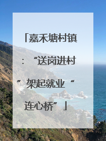 嘉禾塘村镇：“送岗进村”架起就业“连心桥”