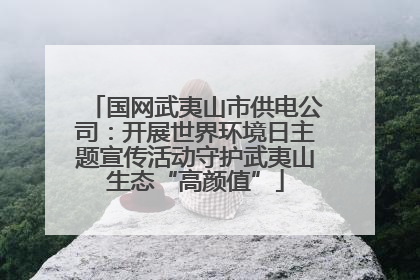 国网武夷山市供电公司：开展世界环境日主题宣传活动守护武夷山生态“高颜值”