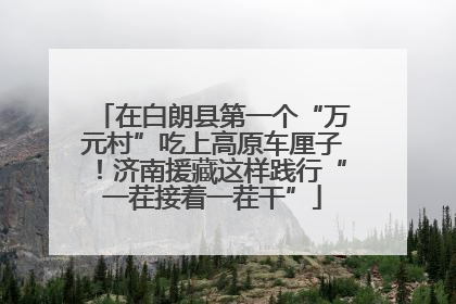在白朗县第一个“万元村”吃上高原车厘子！济南援藏这样践行“一茬接着一茬干”
