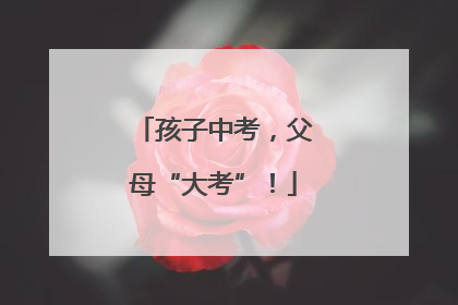 孩子中考，父母“大考”！