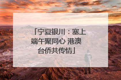 宁夏银川：塞上端午聚同心 港澳台侨共传情