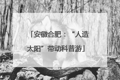 安徽合肥：“人造太阳”带动科普游