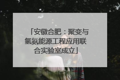 安徽合肥：聚变与氢氨能源工程应用联合实验室成立