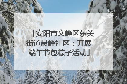 安阳市文峰区东关街道晨峰社区：开展端午节包粽子活动