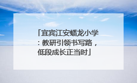 宜宾江安蟠龙小学：教研引领书写路，低段成长正当时