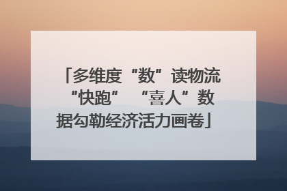 多维度“数”读物流“快跑” “喜人”数据勾勒经济活力画卷