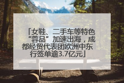 女鞋、二手车等特色“蓉品”加速出海，成都经贸代表团欧洲中东行签单逾3.7亿元