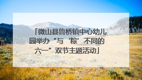 微山县鲁桥镇中心幼儿园举办“与‘粽’不同的六一”双节主题活动