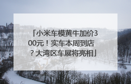 小米车模黄牛加价300元！实车本周到店？大湾区车展将亮相