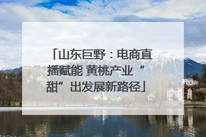 山东巨野：电商直播赋能 黄桃产业“甜”出发展新路径