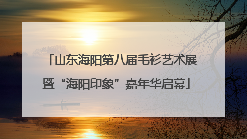 山东海阳第八届毛衫艺术展暨“海阳印象”嘉年华启幕