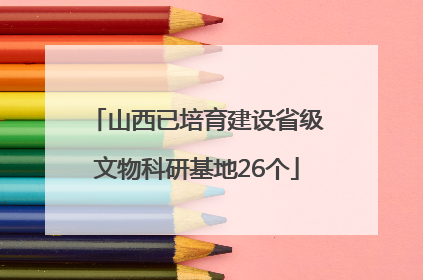 山西已培育建设省级文物科研基地26个