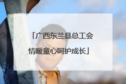 广西东兰县总工会情暖童心呵护成长