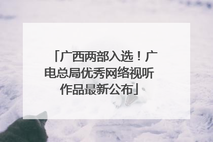 广西两部入选！广电总局优秀网络视听作品最新公布