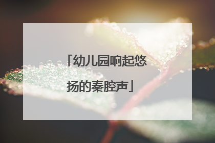 幼儿园响起悠扬的秦腔声