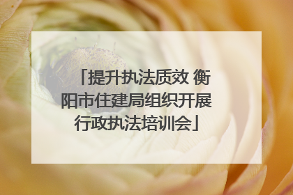 提升执法质效 衡阳市住建局组织开展行政执法培训会