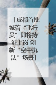 成都首批城管“飞行员”即将持证上岗 创新“空中执法”场景