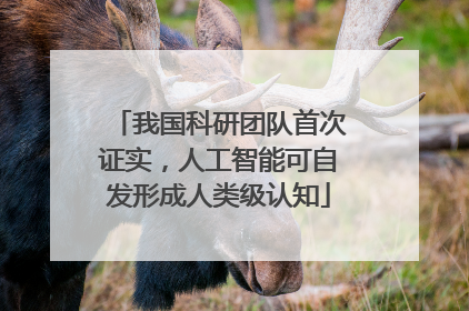 我国科研团队首次证实，人工智能可自发形成人类级认知