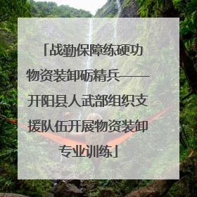 战勤保障练硬功 物资装卸砺精兵——开阳县人武部组织支援队伍开展物资装卸专业训练