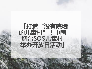 打造“没有院墙的儿童村”！中国烟台SOS儿童村举办开放日活动