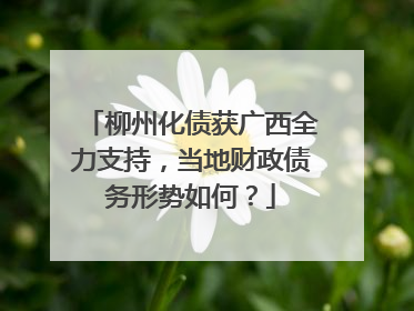 柳州化债获广西全力支持，当地财政债务形势如何？