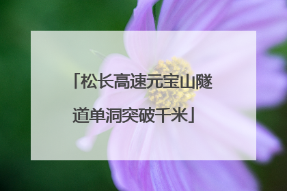 松长高速元宝山隧道单洞突破千米