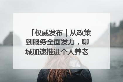 权威发布｜从政策到服务全面发力，聊城加速推进个人养老金制度落地