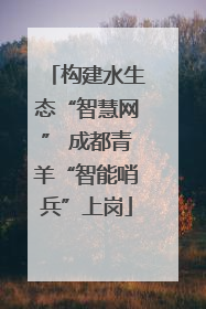 构建水生态“智慧网” 成都青羊“智能哨兵”上岗