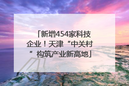 新增454家科技企业！天津“中关村”构筑产业新高地