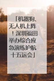机器狗、无人机上阵！深圳福田举办综合应急演练护航十五运会
