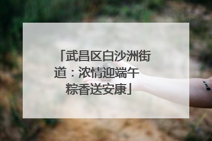 武昌区白沙洲街道：浓情迎端午 粽香送安康