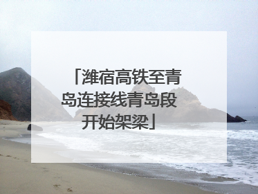 潍宿高铁至青岛连接线青岛段开始架梁