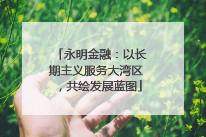 永明金融：以长期主义服务大湾区，共绘发展蓝图