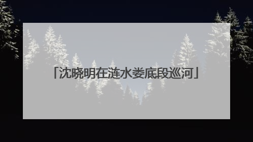 沈晓明在涟水娄底段巡河