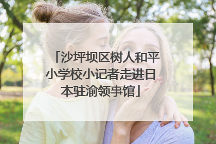 沙坪坝区树人和平小学校小记者走进日本驻渝领事馆