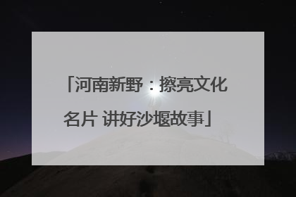 河南新野：擦亮文化名片 讲好沙堰故事