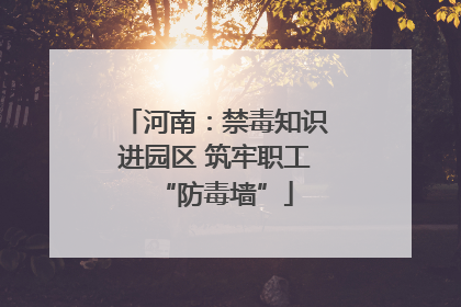 河南：禁毒知识进园区 筑牢职工“防毒墙”